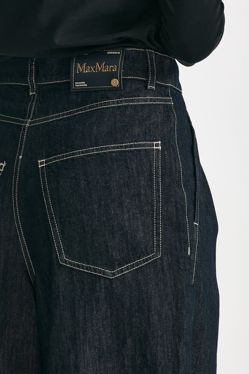 jeans wide leg priamo vita alta con doppia pinces women Max mara s - 6