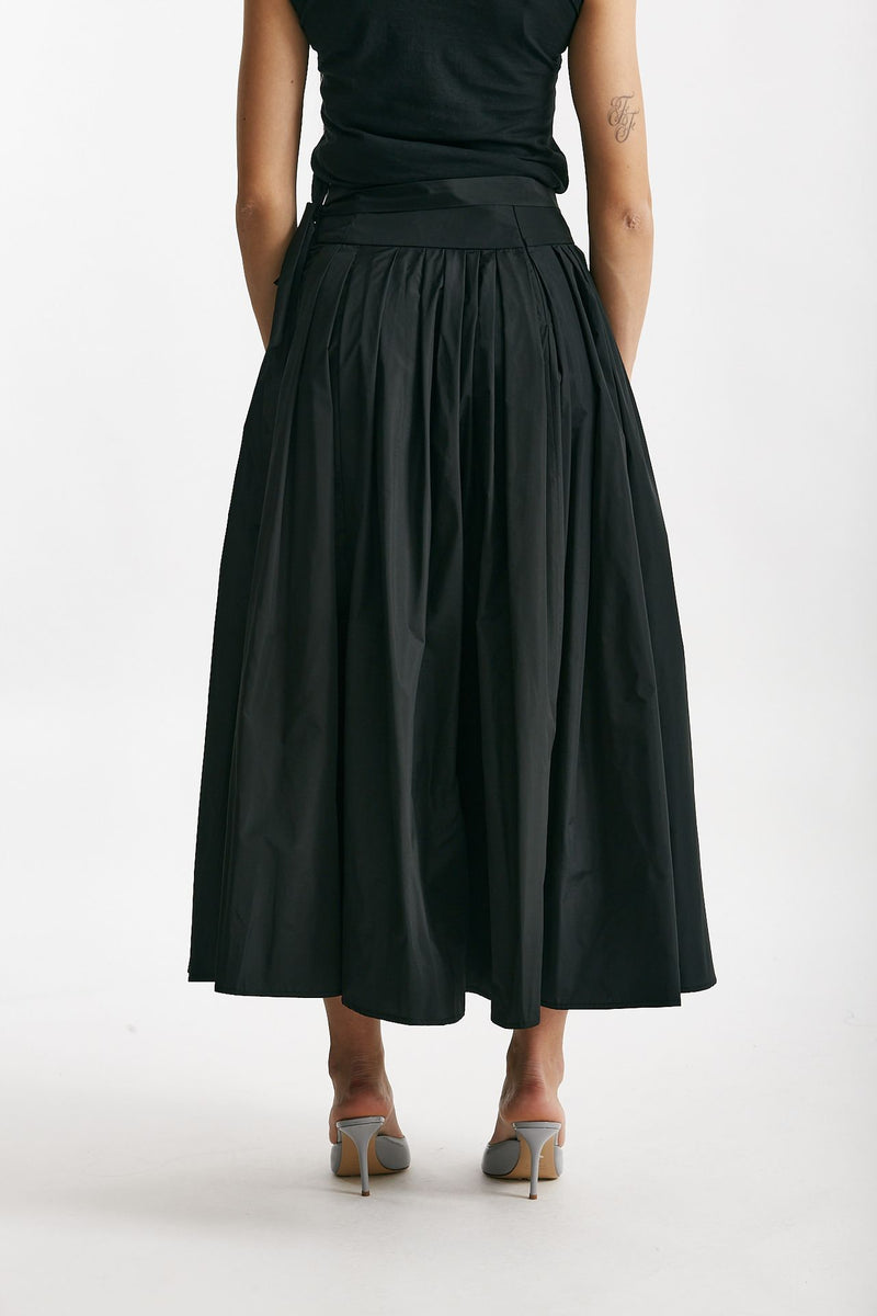 gonna a pieghe in taffetà gea nero women Max mara s - 2