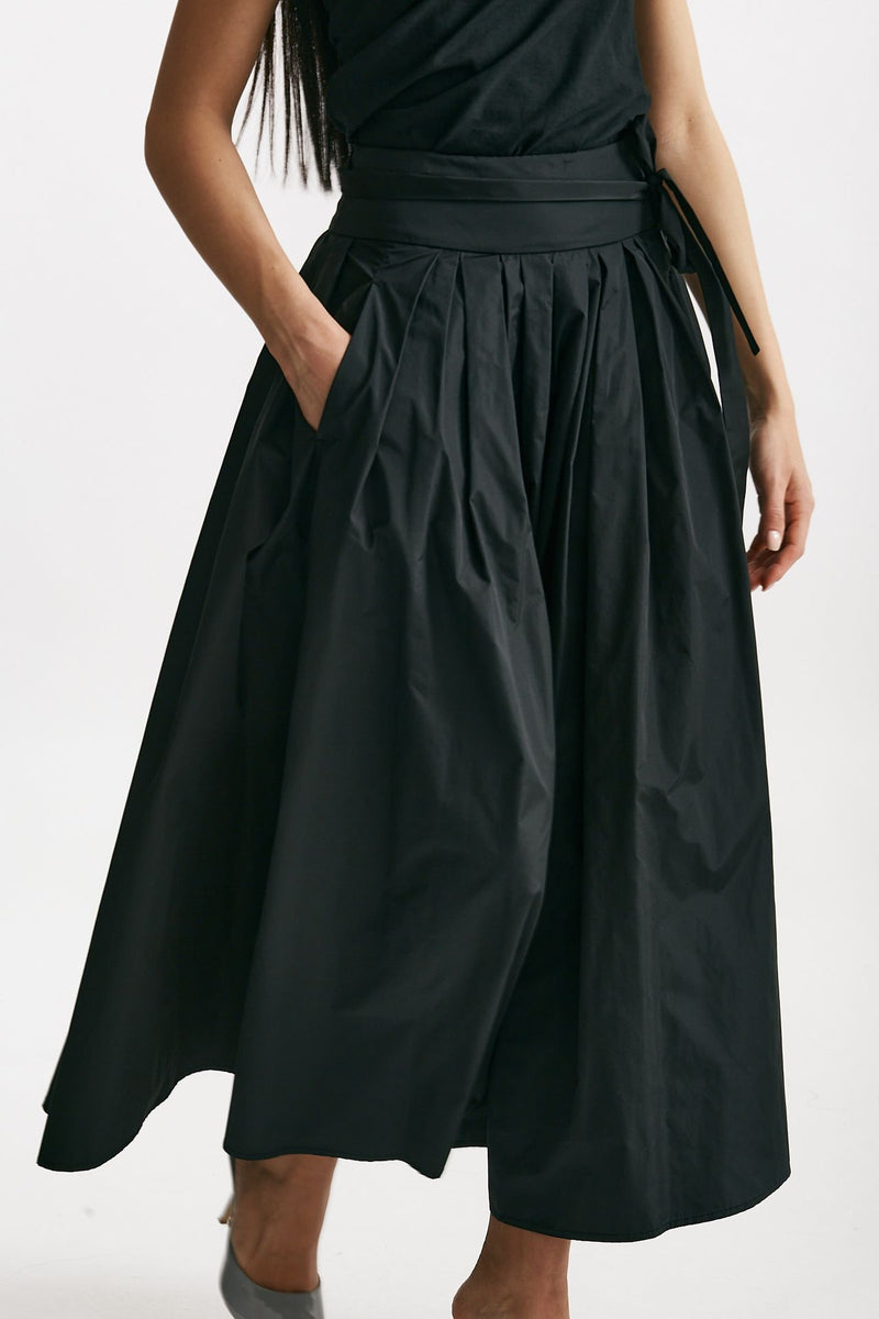 gonna a pieghe in taffetà gea nero women Max mara s - 3