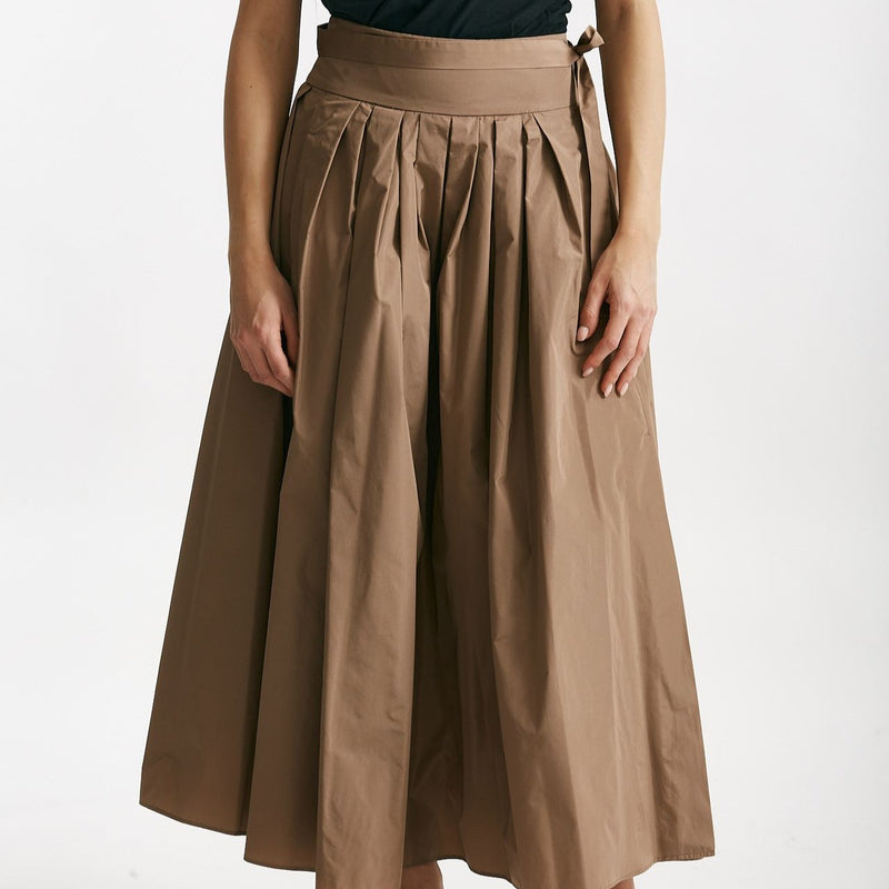 gonna a pieghe in taffetà gea cammello women Max mara s