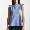 top in tela di cotone eleonora azzurro women Max mara s - 6