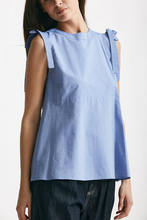 top in tela di cotone eleonora azzurro women Max mara s