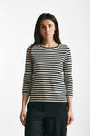 t-shirt in jersey rigata bianca e nera women Max mara s - 1