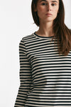 t-shirt in jersey rigata bianca e nera women Max mara s - 6