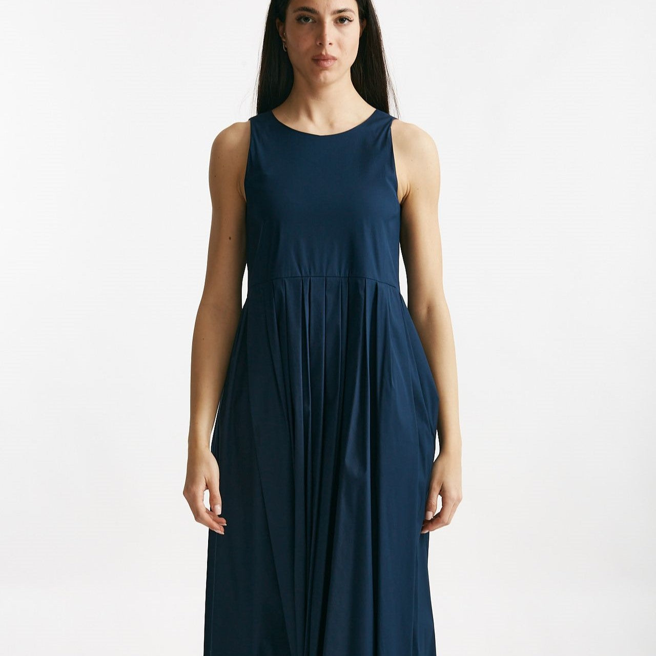 abito in popeline di cotone moira blu aperto women Max mara s - 5