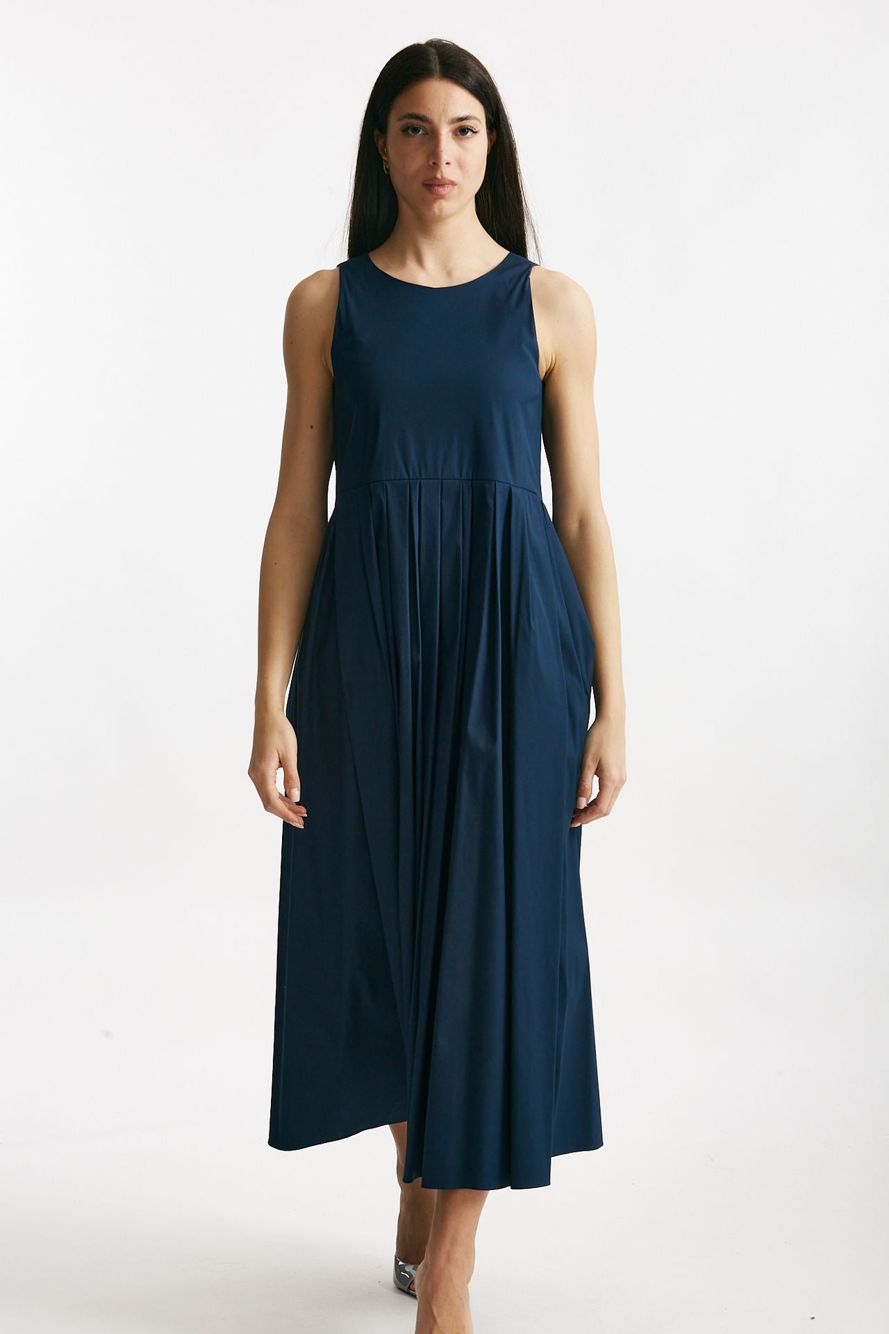 abito in popeline di cotone moira blu aperto women Max mara s - 1