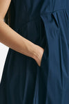 abito in popeline di cotone moira blu aperto women Max mara s - 4