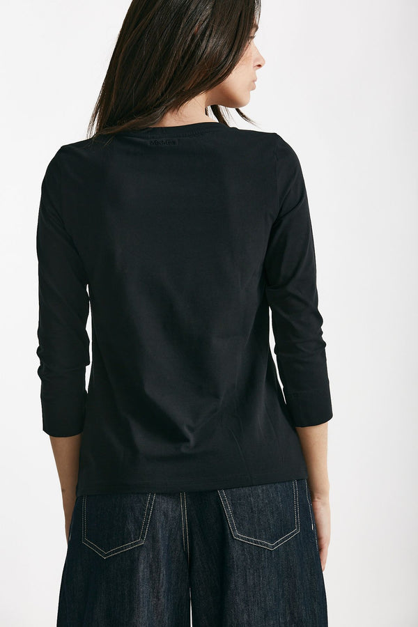 t-shirt in jersey nero women Max mara s