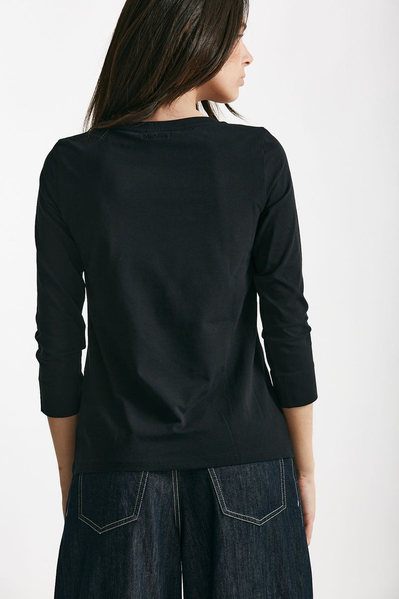 t-shirt in jersey nero women Max mara s - 2