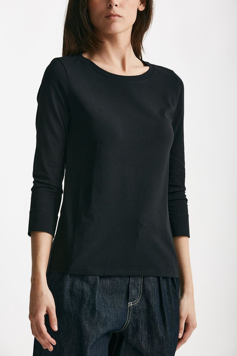 t-shirt in jersey nero women Max mara s - 3
