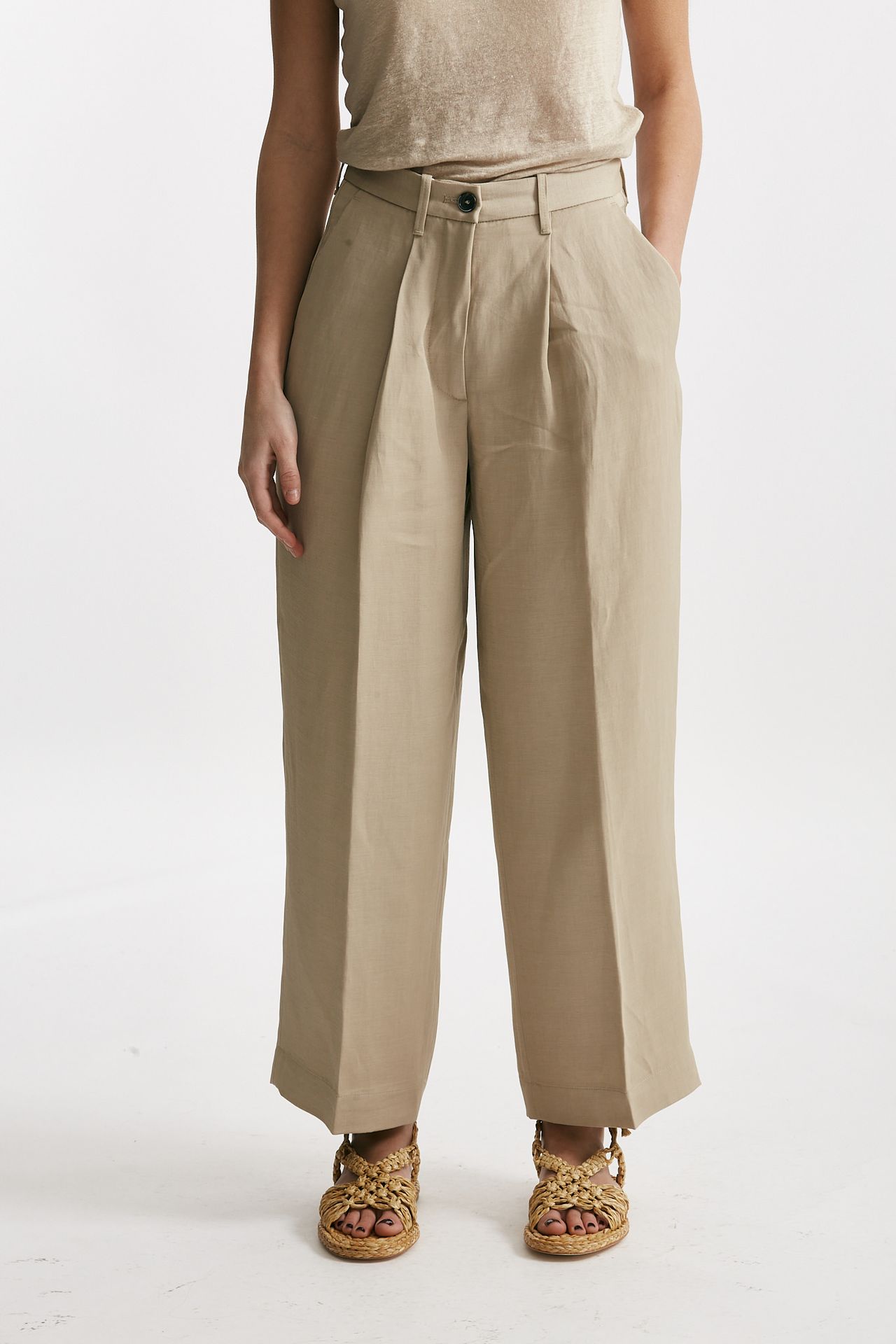 pantalone chino rubino sabbia chiaro women Nine in the morning - 1