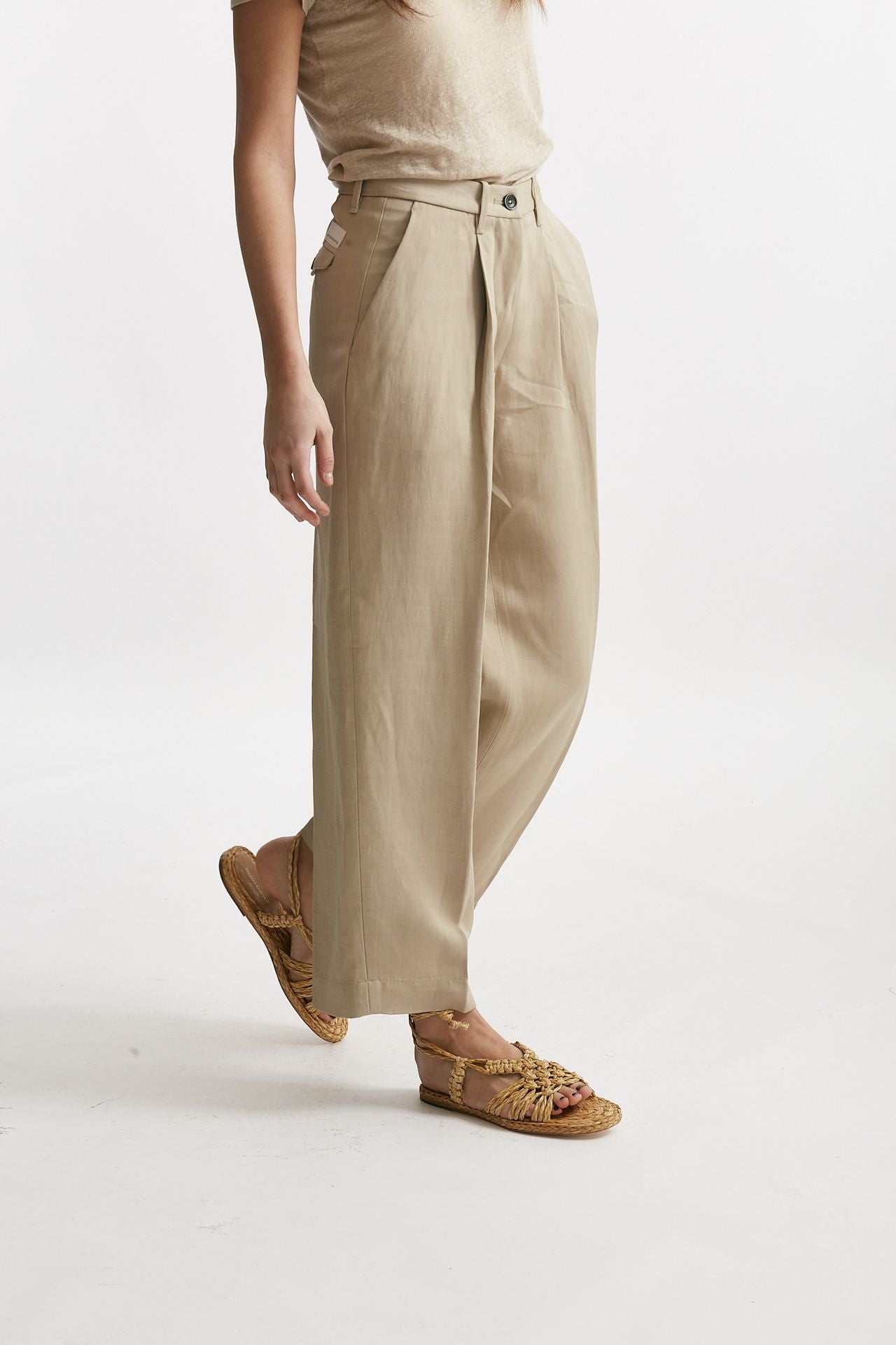 pantalone chino rubino sabbia chiaro women Nine in the morning - 4