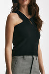 top in viscosa nero women Nude - 4