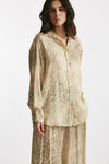 camicia in fantasia animalier fondo color avorio women Nude - 4