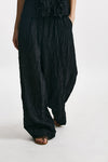 pantalone loose effetto stropicciato nero women Nude - 2