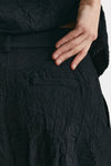 pantalone loose effetto stropicciato nero women Nude - 7