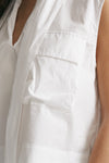 camicia in cotone bianco women Nude - 7