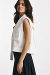 camicia in cotone bianco women Nude - 3