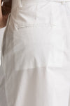 pantalone in cotone bianco vita alta women Nude - 6