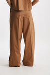 pantalone in cotone bruciato vita alta women Nude - 2