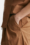 pantalone in cotone bruciato vita alta women Nude - 4