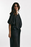 camicia in lino nero women Nude - 4