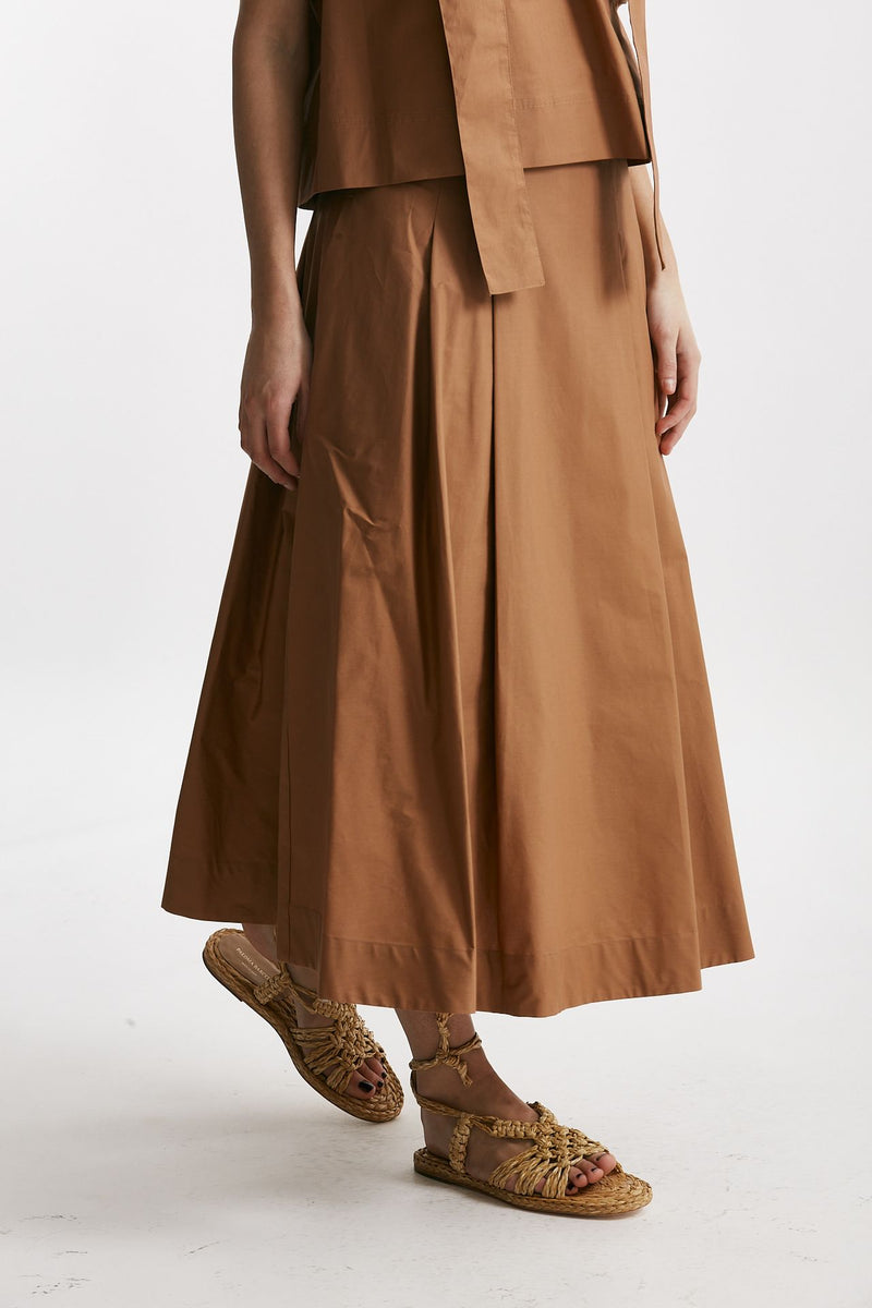 gonna in cotone bruciato vita alta women Nude - 3