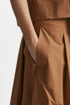 gonna in cotone bruciato vita alta women Nude - 4