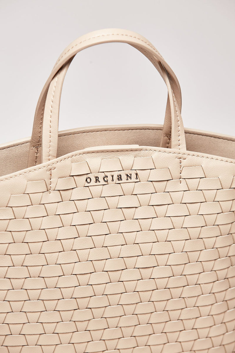 borsa ladylike nappa woven - b02167 avorio women Orciani - 4