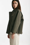 caban in cotone verde militare women ( p - s ) - 2