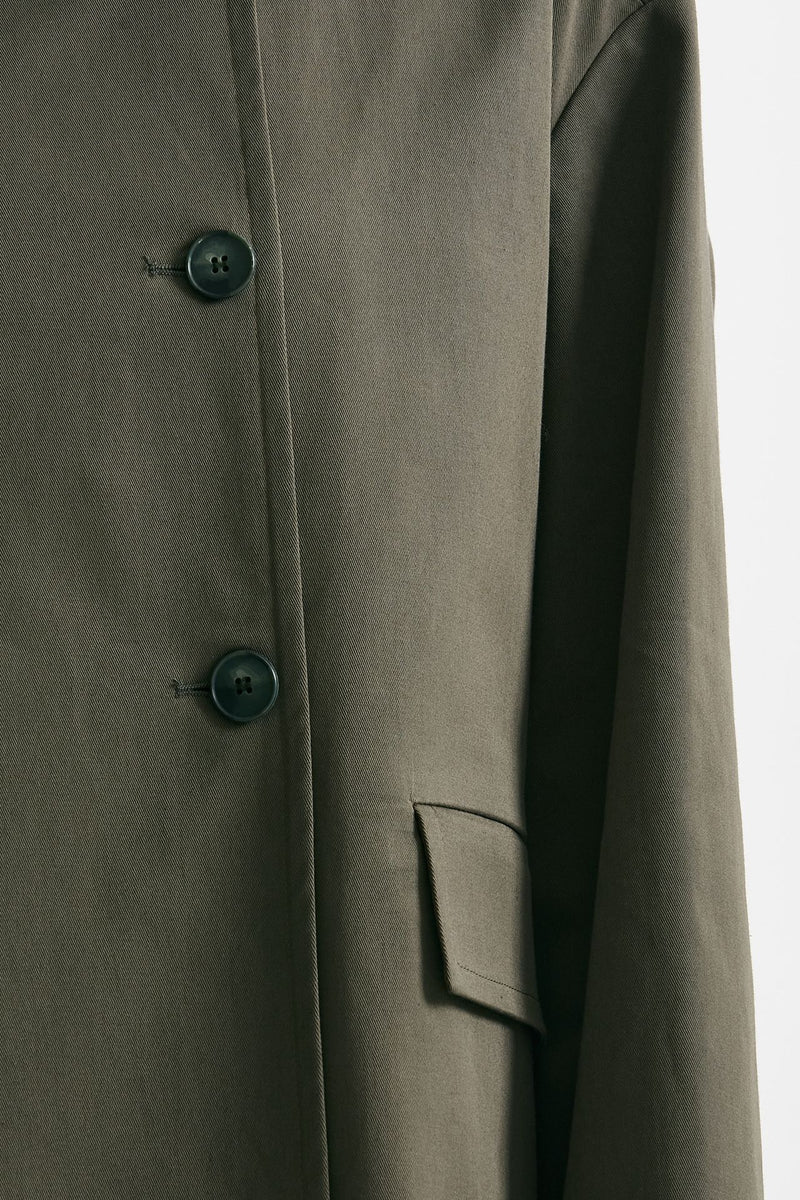 caban in cotone verde militare women ( p - s ) - 7