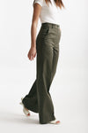 pantalone vita alta palazzo verde militare women ( p - s ) - 4