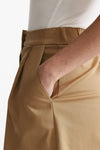 shorts in cotone cammello women ( p - s ) - 4