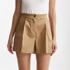 shorts in cotone cammello women ( p - s ) - 5