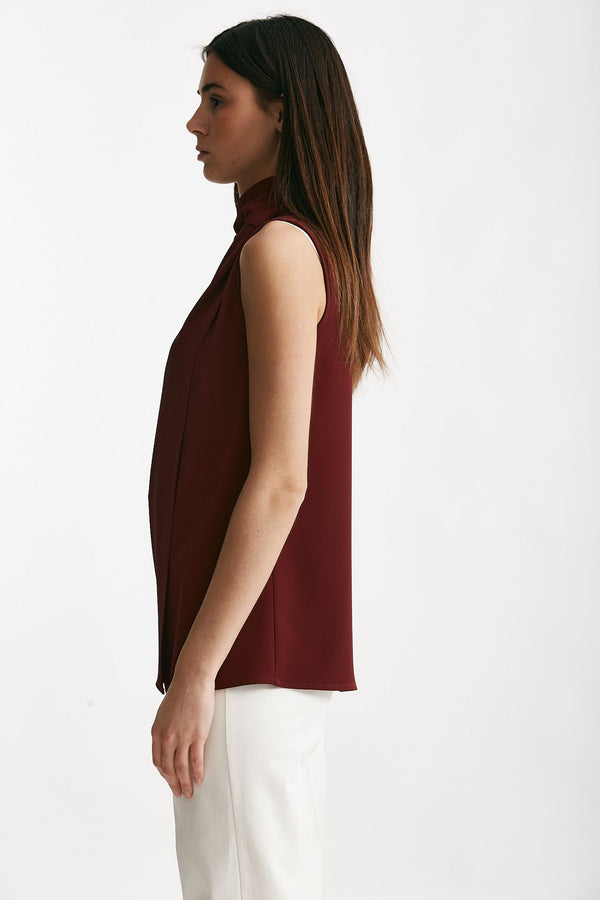 top con sciarpa bordeaux women ( p - s )