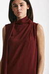 top con sciarpa bordeaux women ( p - s ) - 5