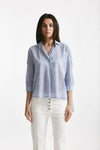 camicia rigata azzurra e bianca women ( p - s ) - 1