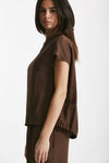 camicia effetto stropicciato marrone women ( p - s ) - 4
