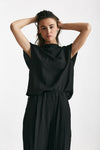 camicia effetto stropicciato nero women ( p - s ) - 4