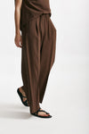 pantalone effetto stropicciato marrone women ( p - s ) - 3