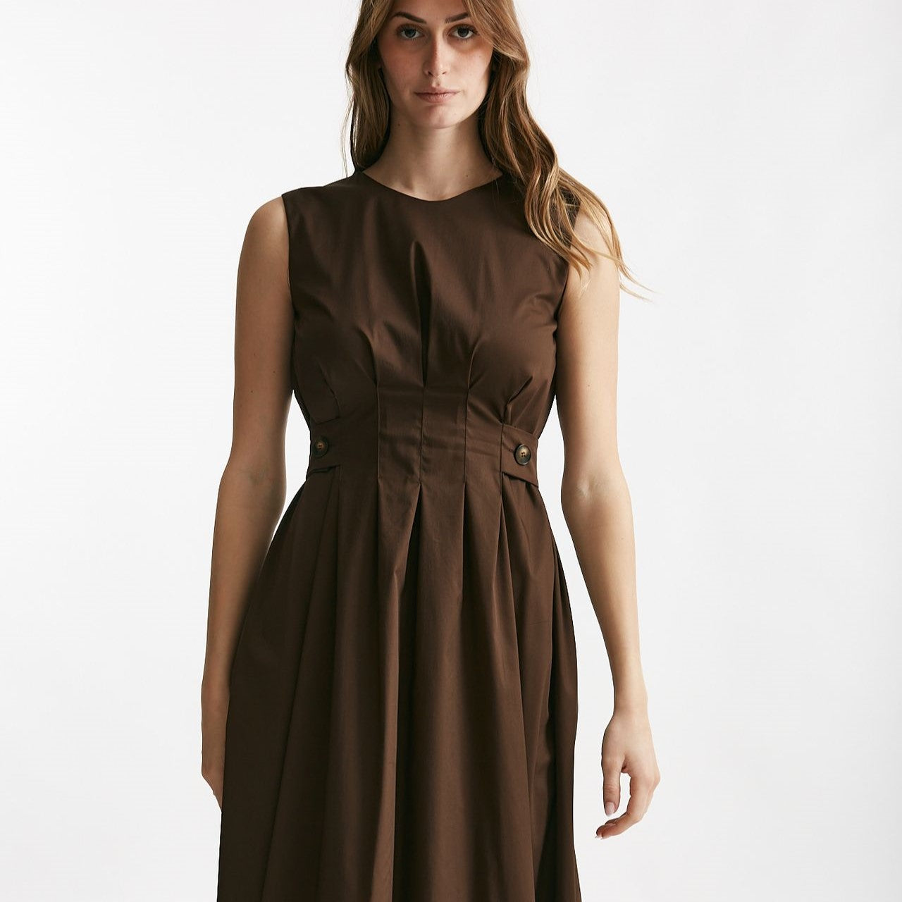 abito in cotone marrone women ( p - s ) - 6