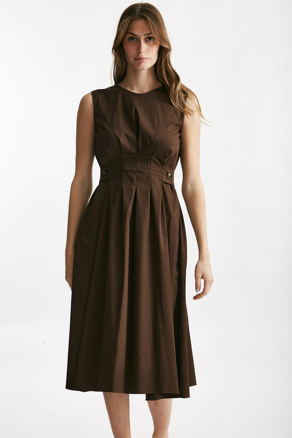 abito in cotone marrone women ( p - s )