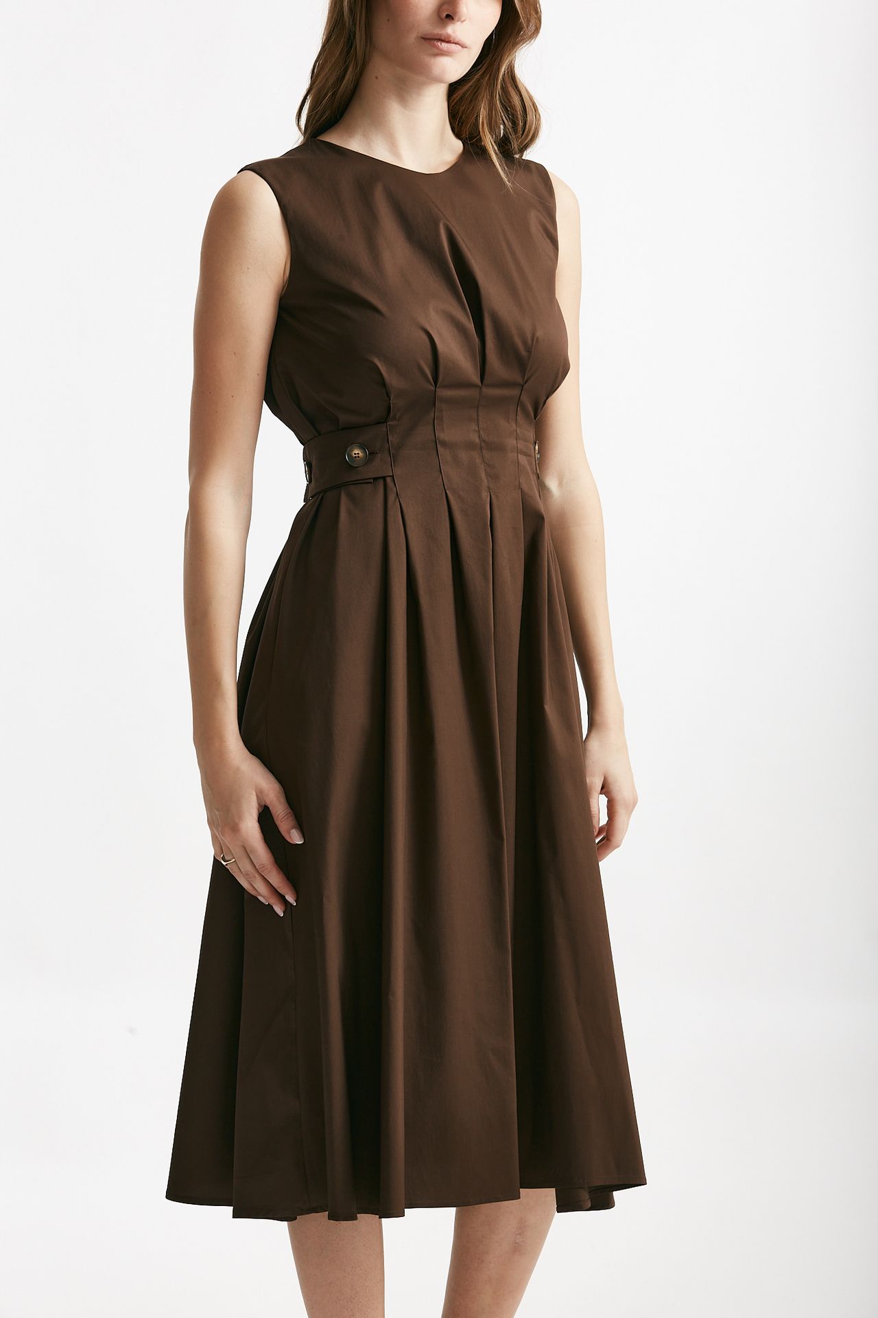 abito in cotone marrone women ( p - s ) - 3