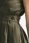 abito in cotone verde militare women ( p - s ) - 5