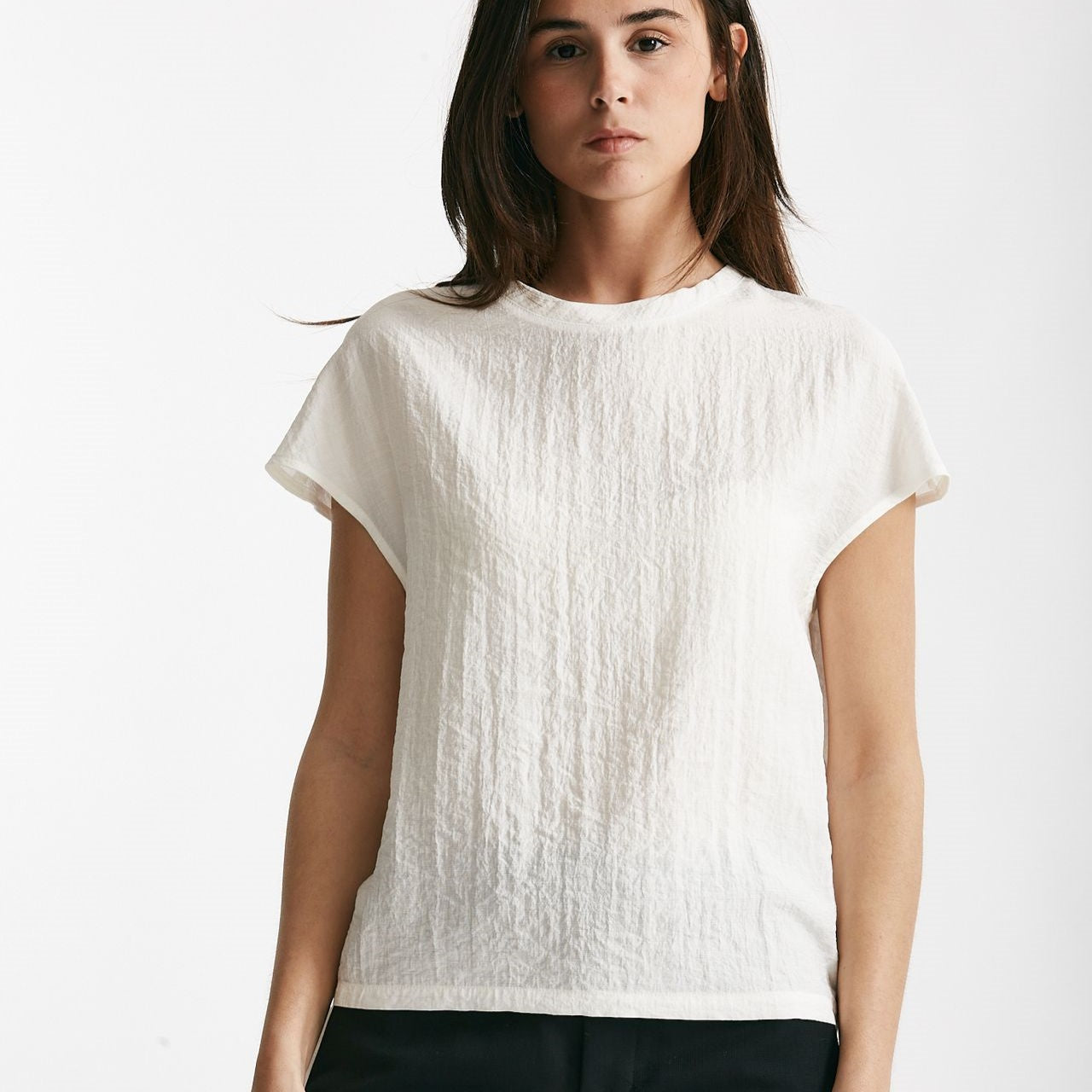 camicia effetto stropicciato bianco women ( p - s ) - 7