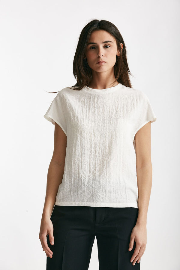 camicia effetto stropicciato bianco women ( p - s )