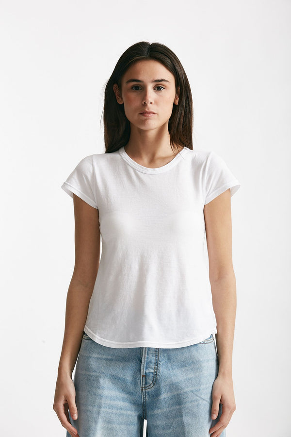 t-shirt basica girocollo bianco women ( p - s )