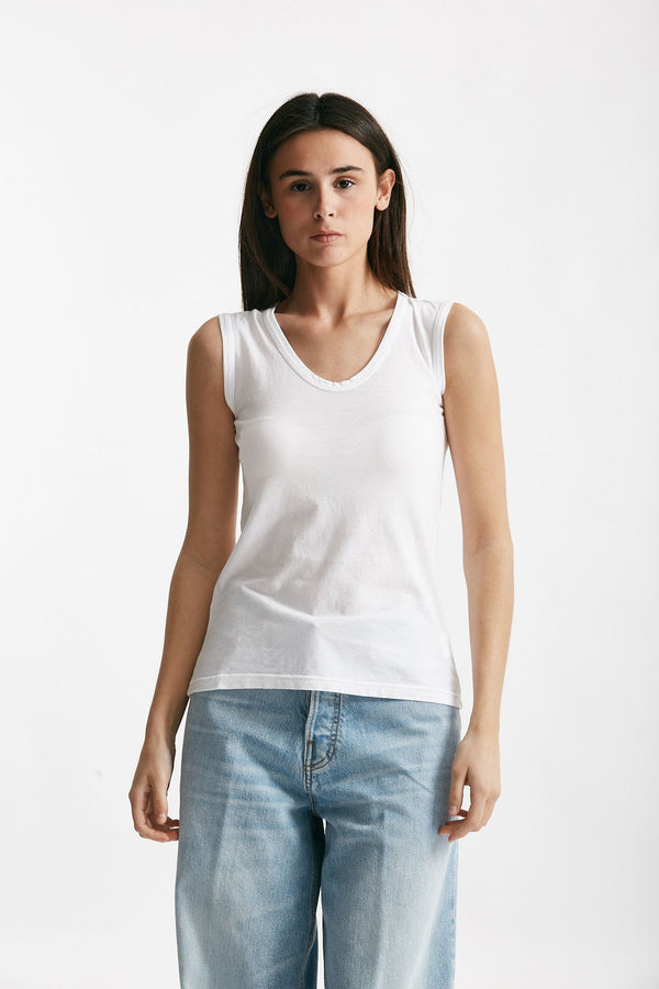 canotta in cotone bianco women ( p - s )