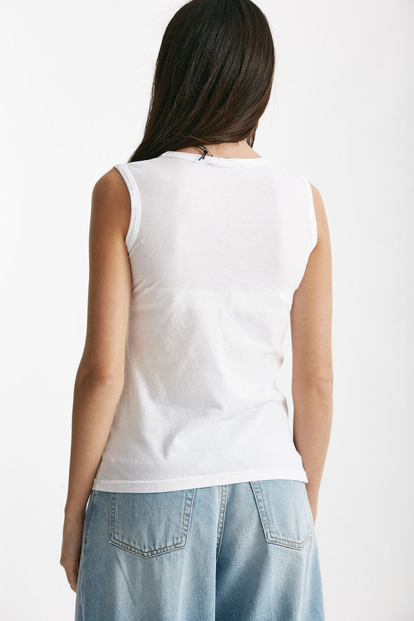 canotta in cotone bianco women ( p - s )