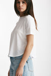 t-shirt scatolina crop bianco women ( p - s ) - 1